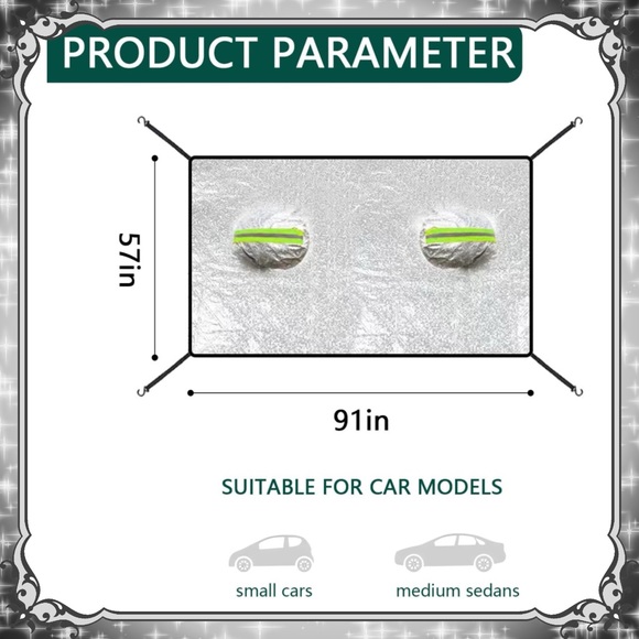 Car Windshield Cover Winter Snow Frost Guard Side Mirror Sun UV Shade Outdoor - Picture 3 of 8